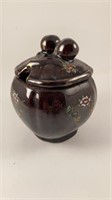 Ceramic Japanese honey pot