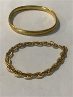 Vintage Bangle Gold Filled? & Another Bracelet
