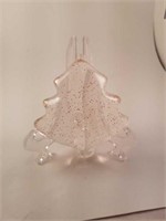 Clear resin glittered tree