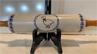 Ceramic Goose Rolling Pin with Wooden Handles