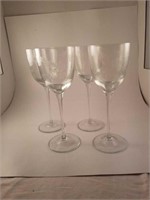 Glass etched stemware
