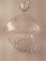 Pattern glass compote