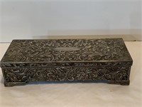 Silver Colored Jewelry Box with Misc Jewelry