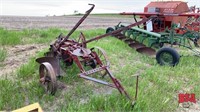 IH 3-bottom plow on steel w/ coulters