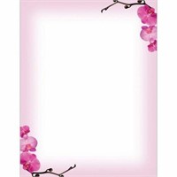 Lot of 2 Pink Orchids Letterhead 80 Count 8.5"x11"