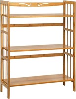 C&AHOME Bamboo Shelf, 3-Tier Bookshelf Bookcase