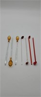Vintage Glass Spoon Swizzle Sticks (7)