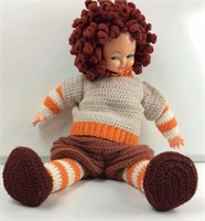 Handmade Red Headed 24” Large Doll Knitted
