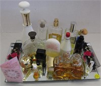 Perfume/Cologne On Mirror Tray