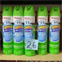 (5) JOHNSON SCRUBBING BUBBLES BATHROOM CLEANER