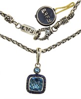 Stunning Effy Blue Topaz & Sapphire Necklace