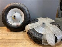(2) Wheelbarrow Tires- New