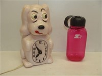Shifting Eye Dog Clock and Cup