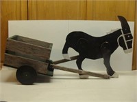 Donkey and wagon Decor
