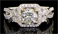 14K White Gold 1.60 ct Round Diamond Ring