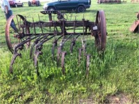 Horse Drawn Digger with Steel Wheels & Tin Seat