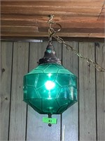 VINTAGE MID CENTURY MODERN HANGING LIGHT- WORKS