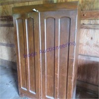 WOOD  WARDROBE-APPROX 6FT TX3FT 6'X16'D