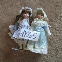 2 PORCELAIN DOLLS