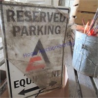 RESERVE PARKING AC EQUIPMENT SIGN