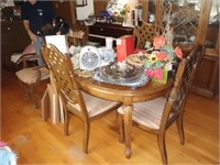 THOMASVILLE OVAL WOOD DINING TABLE & 6 CHAIRS