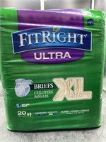 Fit right ultra briefs XL 20 count