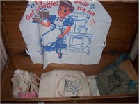 OLD LINENS INCLUDING EMBROIDERED ITEMS