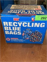 BOX OF OPENED RECYCLING BAGS