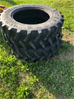 Pair 12.4-24 Tractor Tires