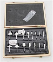 New In Wood Case Router Bit Set