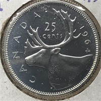1964 25c SILVER Canada