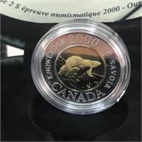 2000 $2 Sterling Silver Twoonie - Boxed