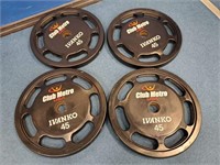 Ivanco 45lbs. Rubber Coated, Olympic Plates