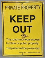 Private Property Keep Out Sign