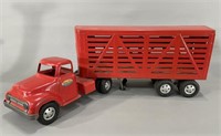 Large Tonka Cattle Hauler Truck -1950's