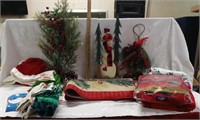 Variety Winter Decorations, Towels, Rug, Table