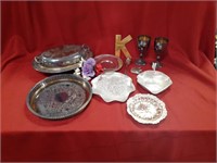 Silver plates, cups etc.