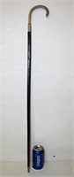 1800's Pewter & Stacked Leather Cane