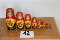 Set of (9) Canister Girls