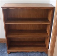 Wooden open front bookshelf