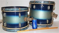 Pair Slingerland Toms Drums Circa 1930