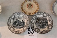 (2) Boch War Plates with the Great World War