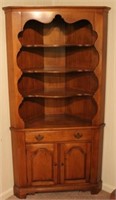 Wooden open top corner cupboard