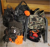 Assorted hunting items