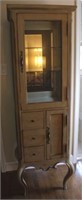 Wooden jewelry vitrine - mirror back