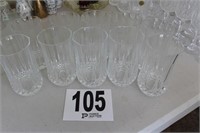 (10) Lead Crystal Pedestal Glasses
