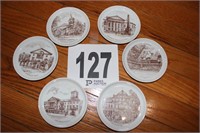 (6) Karlsruhe German China Plates