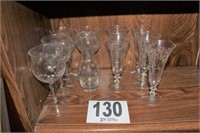 (10) Pieces of Etched Glass