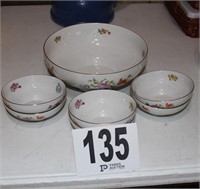 (7) Piece Ilmenau German China (6 Small Bowls, 1