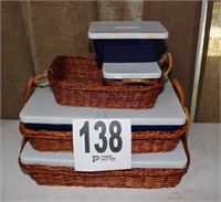(4) Piece Temp-Tations Ovenware with Baskets &
